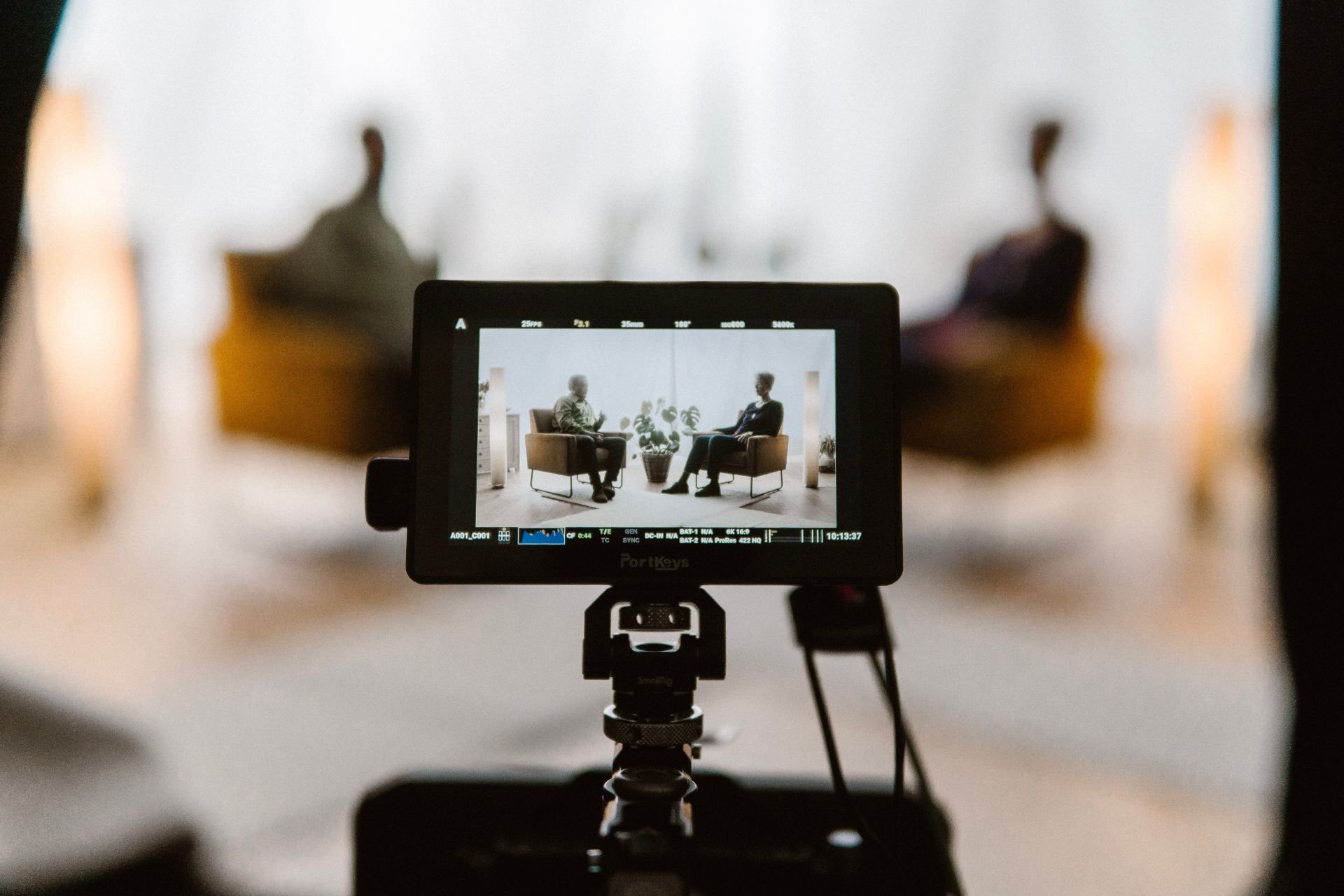 Video sales letter production, on set
